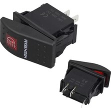 Ozkr Store Powermaster Projektör Sembollü Işıklı 3 Pinli On-Off 12-24V Marin Switch
