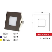 Akviva Klasik Kare LED Spot Siyah Kasa 3000K