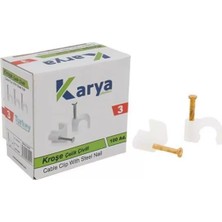 Ozkr Store Karya Kroşe 3 Numara Çelik Çivili 100'LÜ Paket