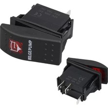 Ozkr Store Powermaster ﻿sintine Pompa Sembollü Işıklı 3 Pinli On-Off 12-24V Marin Switch