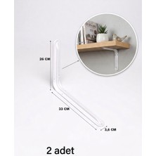 Primeaks 26X30 cm Raf Altı Ayağı 2'li Set – Metal Raf Destek Ayağı