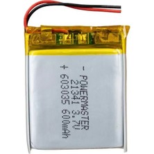 Ozkr Store Powermaster 603035 3.7 Volt 600 Mah Lityum Polimer Pil