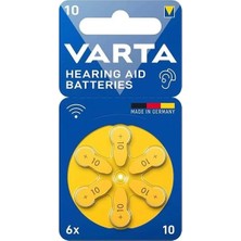 Ozkr Store Varta 10 Numara Kulaklık Işitme Cihazı Pili (6'lı Paket)