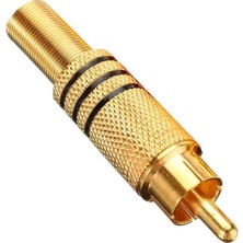 Ozkr Store Powermaster PM-1290 Tos Rca Fiş Metal Gold Erkek Konnektör