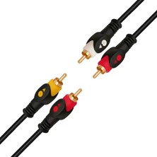 Ozkr Store Powermaster PM-7774 2rca-2rca Gold 1.5 Metre Kablo