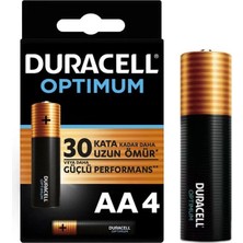 Ozkr Store Duracell Optimum 1.5 Volt Alkalin Aa 4’lü Ince Kalem Pil MX1500