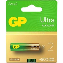 Ozkr Store Gp G-Tech Ultra Alkalin Kalem Lr6 - Aa Boy 1.5V Pil 2li Paket