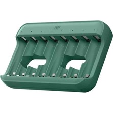 Ozkr Store Gp Recyko E822 8'li USB Kalem Pil Şarj Cihazı - Aa ve Aaa Uyumlu Akıllı LED Göstergeli Profesyonel Şarjlı Ünitesi