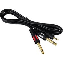 Ozkr Store Powermaster PM-4284 3.5 mm Stereo Erkek/2x6.3mm Mono Erkek 1.5 Metre Kablo