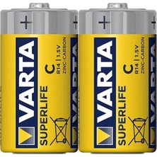 Ozkr Store Varta Superlife Çinko Orta C Boy Pil (24'lü Paket)