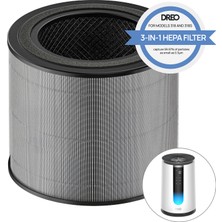 DREO Air Purifier 338S Uyumlu 3 Aşamalı Hepa Yedek Filtre