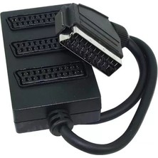 Ozkr Store Elektromer 3'lü Scart Dağıtıcı (1 Erkek-3 Dişi Scart)
