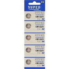 Ozkr Store Supex CR1225 3 Volt Lityum Pil 5'li Paket