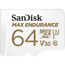 Sandisk Max Endurance Microsdhc 64GB Sd Adapter For Home Security Cameras & Dashcams, Up To 30,000 H