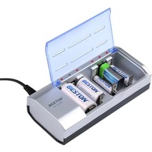 Ozkr Store Beston BST-C821BW Aa-Aaa C-D 9 Volt - Sc Universal Tüm Boylar Için Pil Şarj Cihazı