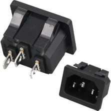 Ozkr Store IC-212B C14 Power Soket Erkek Kulaksız As-04