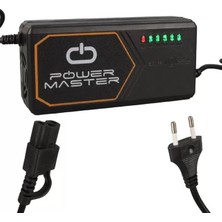 Ozkr Store Powermaster PM-31801 60 Volt - 20 Amper Iec C15 Dişi Uçlu Kapasite Göstergeli Elektrikli Bisiklet Şarj Akü Cihazı (ADJ160-01)