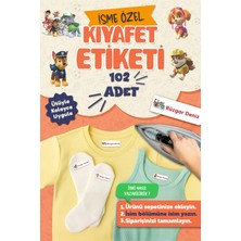 Msticker Kıyafet Etiketi - Okul Kıyafetlerine Kişiye Özel 30 Saniyede Kolay Uygulama Yıkanabilir - Paw