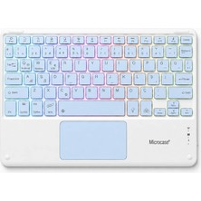 Microcase Touchpad Rgb Tablet ve Telefonlar Için Türkçe Bluetooth Klavye- AL5890