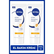 Nivea Koruyucu El Bakım Kremi Bal Mumu 75ml, Nemlendirici, Yağlı His Bırakmaz, Gül Kokusu, X2 Adet