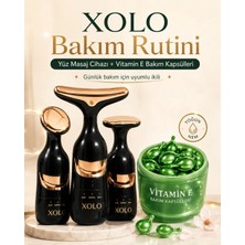 Xolo 4’ü 1 Arada Yüz Masaj Cihazı Vitamin E Bakım Kapsülleri Cilt Bakım Seti