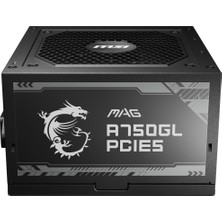 MSI Msı Mag A750GL Pcıe5 750W 80GOLD Power Supply