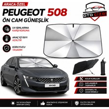 OtoÇizgi Peugeot 508 Şemsiye Tip Ön Cam Güneşliği Katlanabilir Uv Korumalı Araç Cam Güneşlik