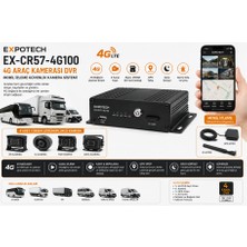 Expotech EX-CR57-4G100 4g Araç Kamerası Dvr Mobil Izleme Güvenlik Kamera Sistemi