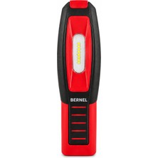 Bernel Şarjlı LED Fener LED Lamba Mıknatıslı Askı Aparatlı 600 Lümen Kırmızı Renk