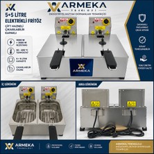 Armeka Elektrikli Fritöz 5+5 Metal Kafalı Çıkarılabilir Hazneli Kızartma Makinesi