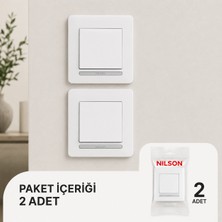 Nilson Selene Beyaz Tekli Anahtar 2 Adet