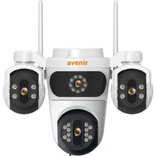 Avenir AV-S323 3 Kameralı Wifi 6mp 360 Dönebilen Sesli Gece Görüşlü Kamera