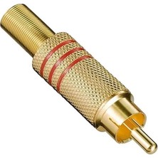 Powermaster PM-26484 Tos Rca Fiş Metal Gold Erkek Konnektör