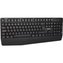 Philips SPT6348B USB Kablosuz Ofis Tipi Siyah Numpadli Türkçe Q Klavye Mouse Seti