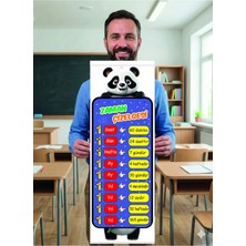 Eğlenceli Sınıf Zaman Şeridi Panda