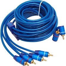 PM-425 2 Rca Erkek + 4 Rca Erkek 5 Metre Mavi Kablo