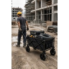 Astraltech Piknik Kamp Arabası Masalı Geniş Tekerlekli Taşıma ve Yük Arabası 130 kg