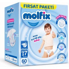 Molfix Bebek Bezi 7 Beden 20-30 kg Xx Large 60 Adet Ekonomik Fırsat Pk