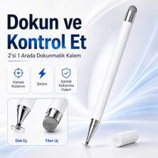 Sneezy Huawei Matepad 11/11,5 Se Ile Uyumlu Çift Uçlu Dokunmatik Kalem Disk Fiber Uç