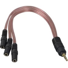 Powermaster PM-12283 3.5mm Stereo 3x Dişi Kulaklık Çoklayıcı (3 Boğumlu - 20 Cm)