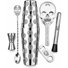 Bar Boss Professional Barware Skull Işlemeli Kokteyl Seti Boston Shaker 800 ml