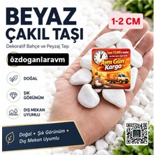 Dogant Beyaz Dolomit Taş 2 kg 1-2 cm Dere Çakıl Taşı Bahçe Peyzaj Süs Taşı Saksı Teraryum Akvaryum Taş