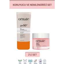 Ornate Nemlendirici ve Pirinç Özlü SPF50+ Güneş Koruyucu Cilt Bakım Seti