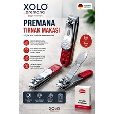 Xolo Taşınabilir Tırnak Makası Kırmızı Premana Paslanmaz Çelik Kompakt Keskin 6 cm