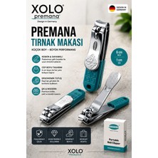 Xolo Taşınabilir Tırnak Makası Turkuaz Premana Paslanmaz Çelik Kompakt Keskin 6 cm