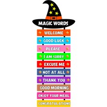 Eğlenceli Sınıf Ingilizce Magic Words Panosu