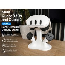 Leaf Creative Meta Quest 3 / 3s And Quest 2 Için Vr Kulaklık ve Kontrolcü Standı, Beyaz