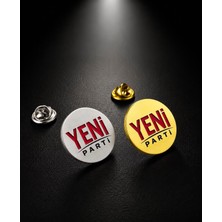 kuyumcudan Yeni Parti Altın ve Gümüş Kaplama Ikili Set Yaka Rozeti (2 Adet Rozet)