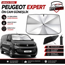 OtoÇizgi Peugeot Expert Şemsiye Tip Ön Cam Güneşliği Katlanabilir Uv Korumalı Araç Cam Güneşlik