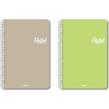 Papirüs Pastel 72 Yaprak Kareli 19X27 Defter Spiralli Pp Kapak - 3 Adet
